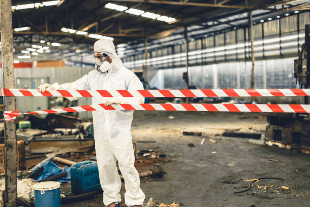 Professional Biohazard technician working in Houston, OH